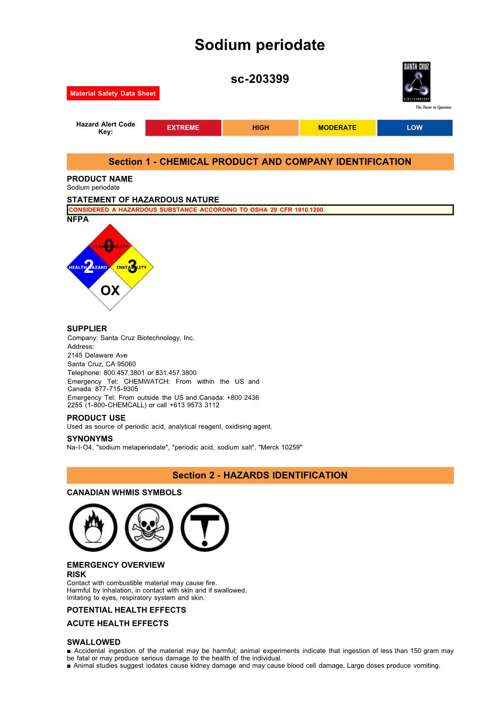 Sodium Periodate