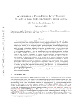 A Comparison of Preconditioned Krylov Subspace Methods for Large-Scale Nonsymmetric Linear Systems