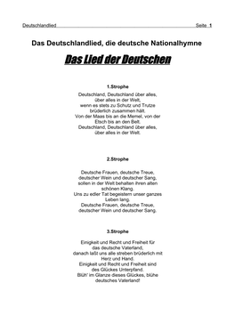 Das Lied Der Deutschen