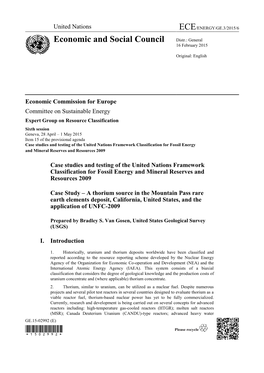 United Nations ECE/ENERGY/GE.3/2015/6