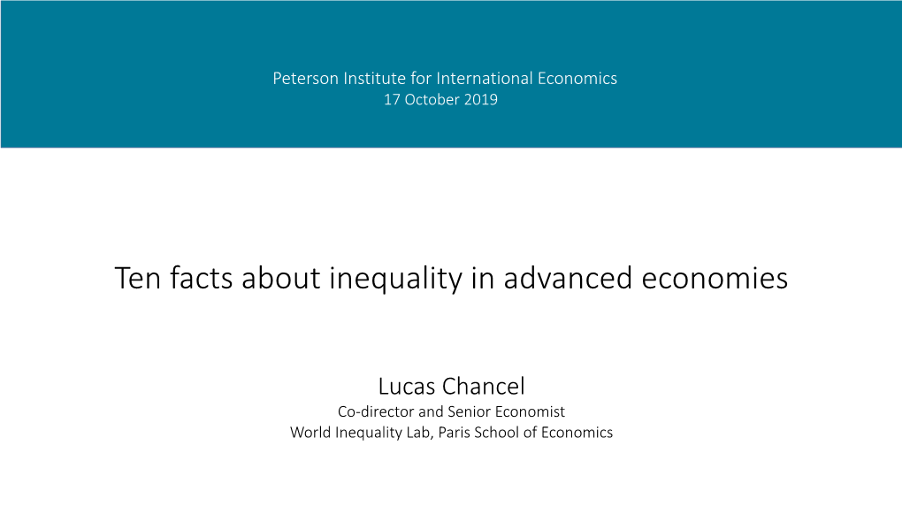 Ten Facts About Inequality in Advanced Economies (Presentation, October