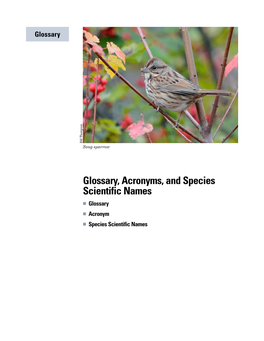 Glossary, Acronyms, and Species Scientific Names Glos-1 Glossary