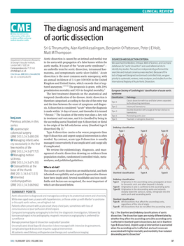 The Diagnosis and Management of Aortic Dissection