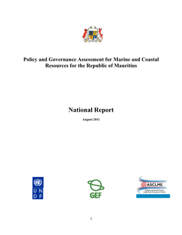 Policy and Governance Assessment for Marine and Coastal Resources for the Republic of Mauritius