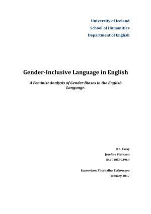 Gender-Inclusive Language in English