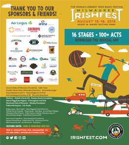 Irishfest.Com Thank You to Our Sponsors