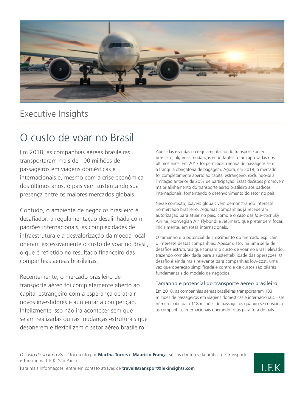 O Custo De Voar No Brasil