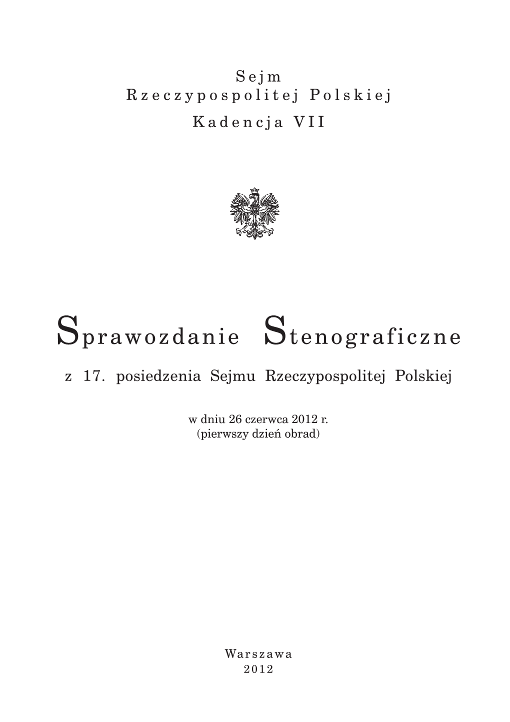 Sprawozdanie Stenograficzne Z 17