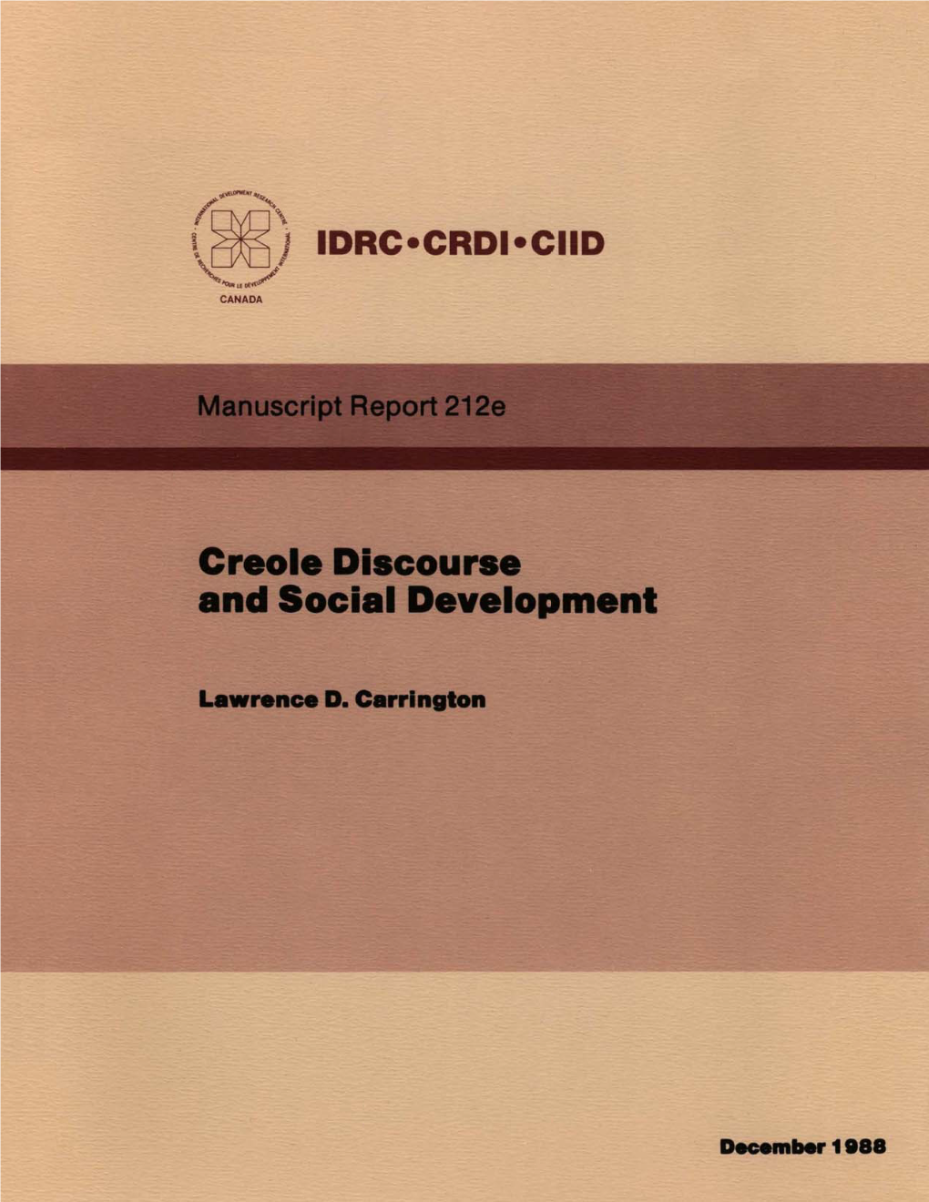 Creole Discourse and Social Development