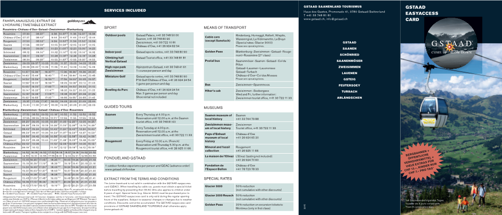 Gstaad Easyaccess Card