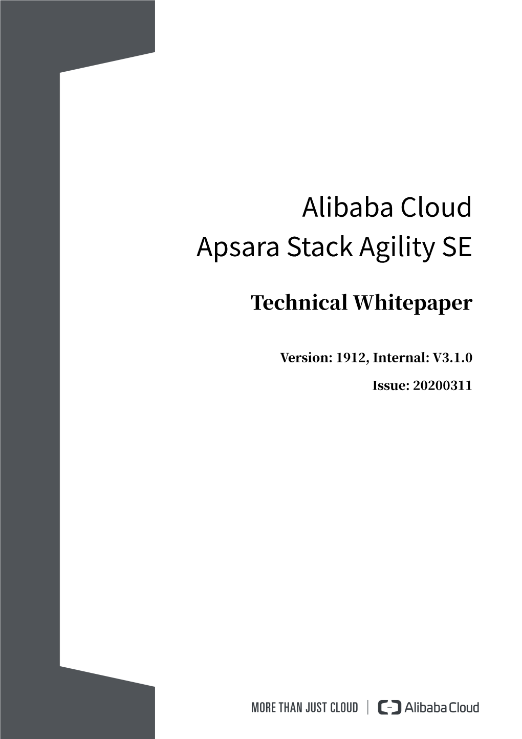 Alibaba Cloud Apsara Stack Agility SE
