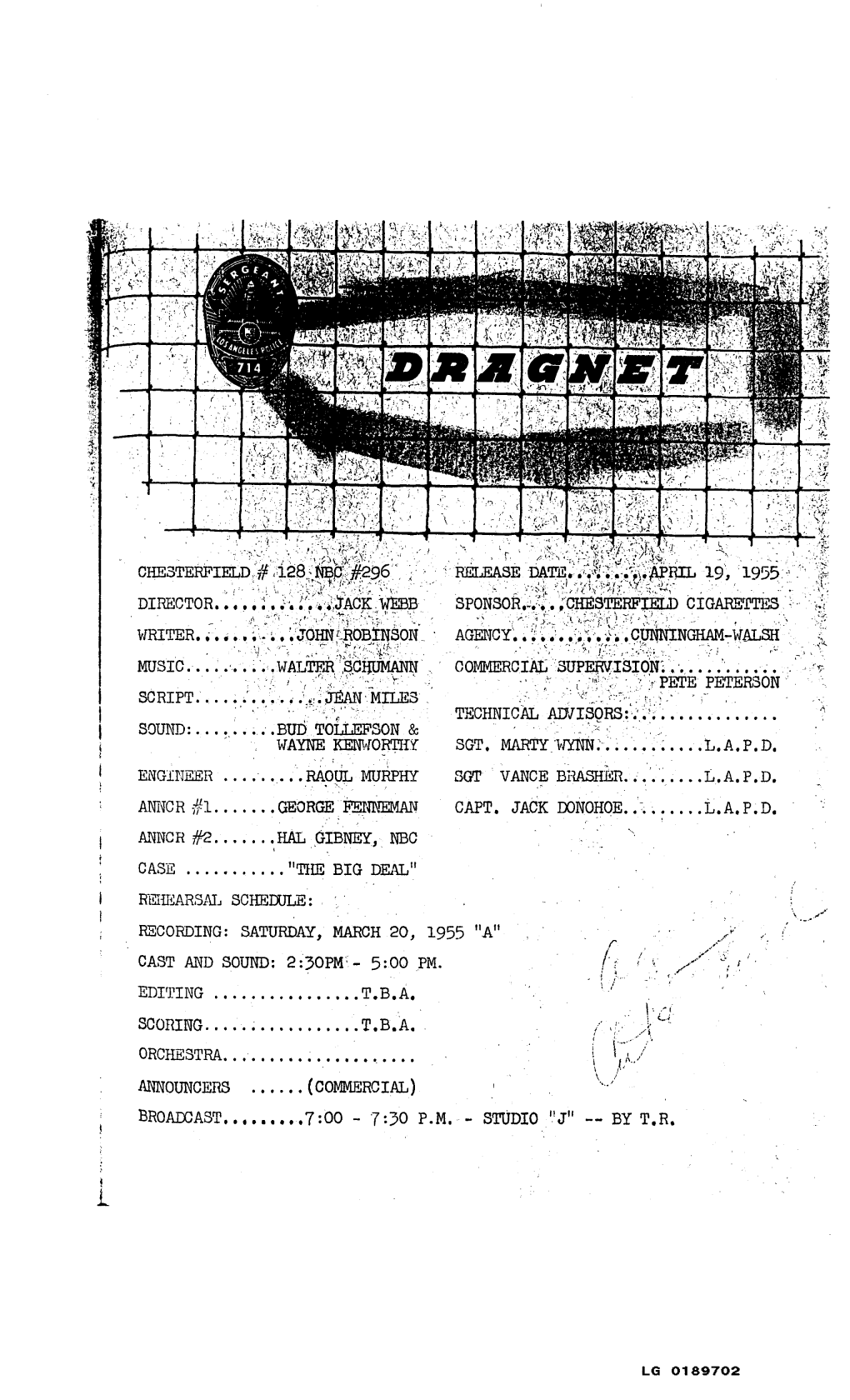 Dragnet 55-04-19 296 the Big Deal.Pdf