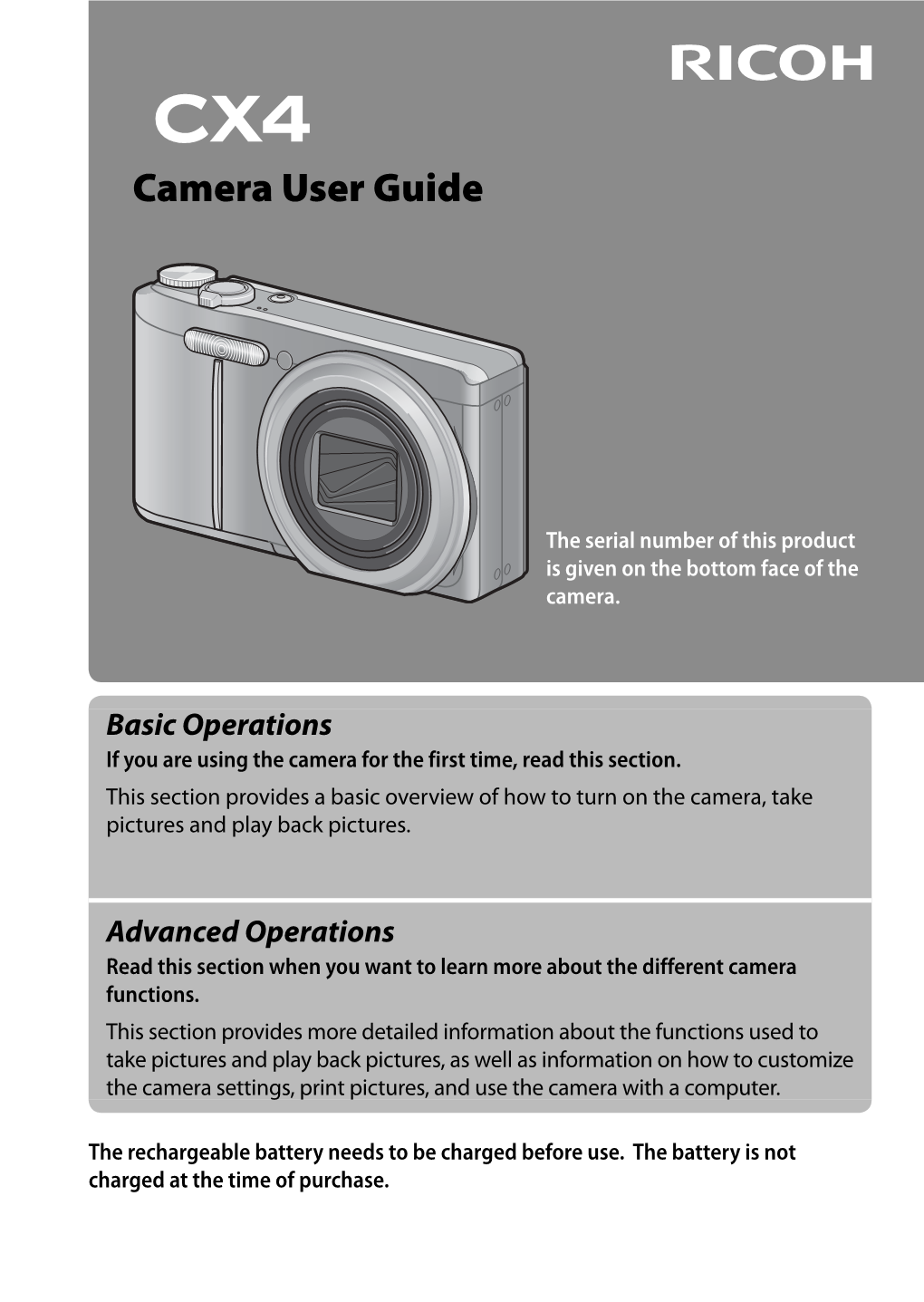 CX4 Camera User Guide