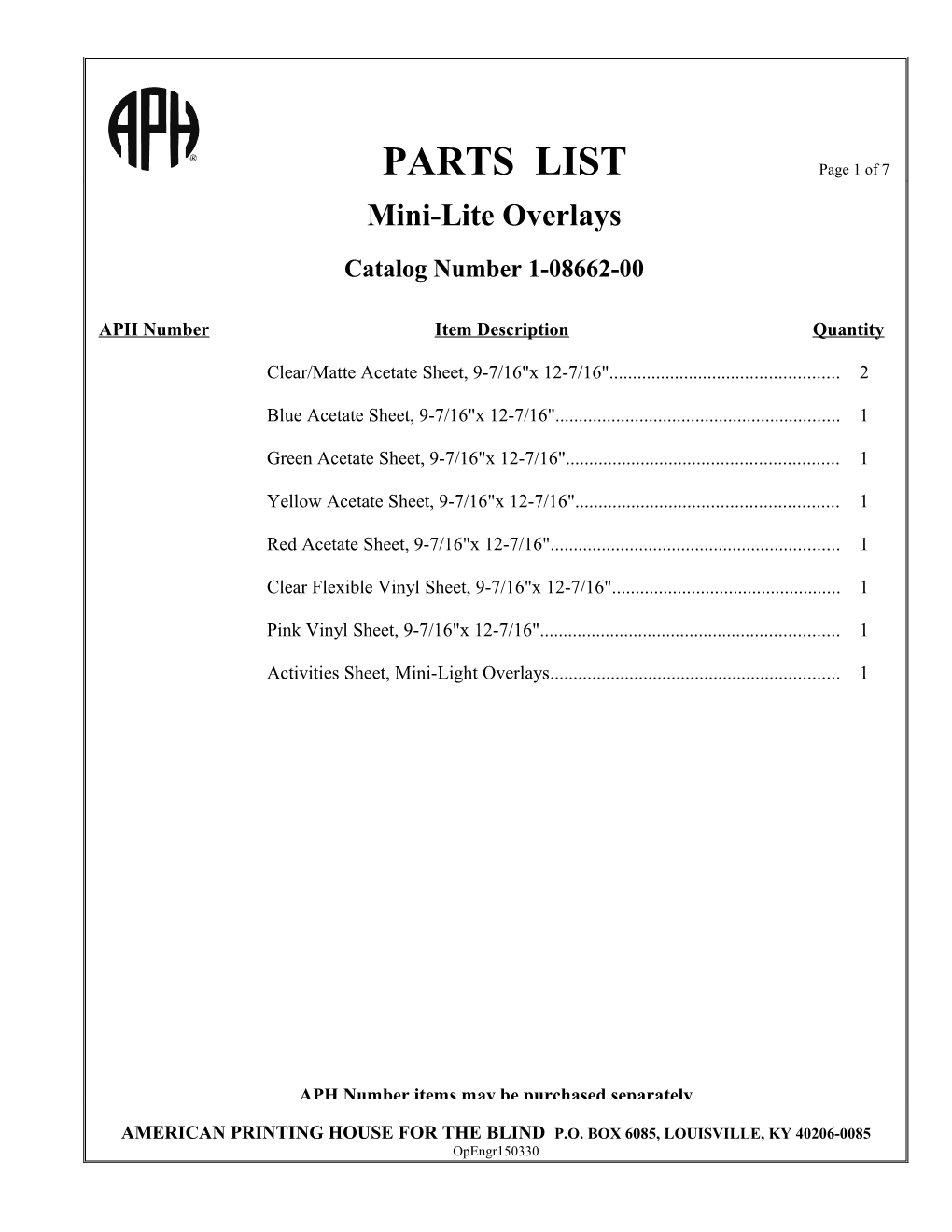 Mini-Lite Box Transparent Overlays: Some Suggested Activities