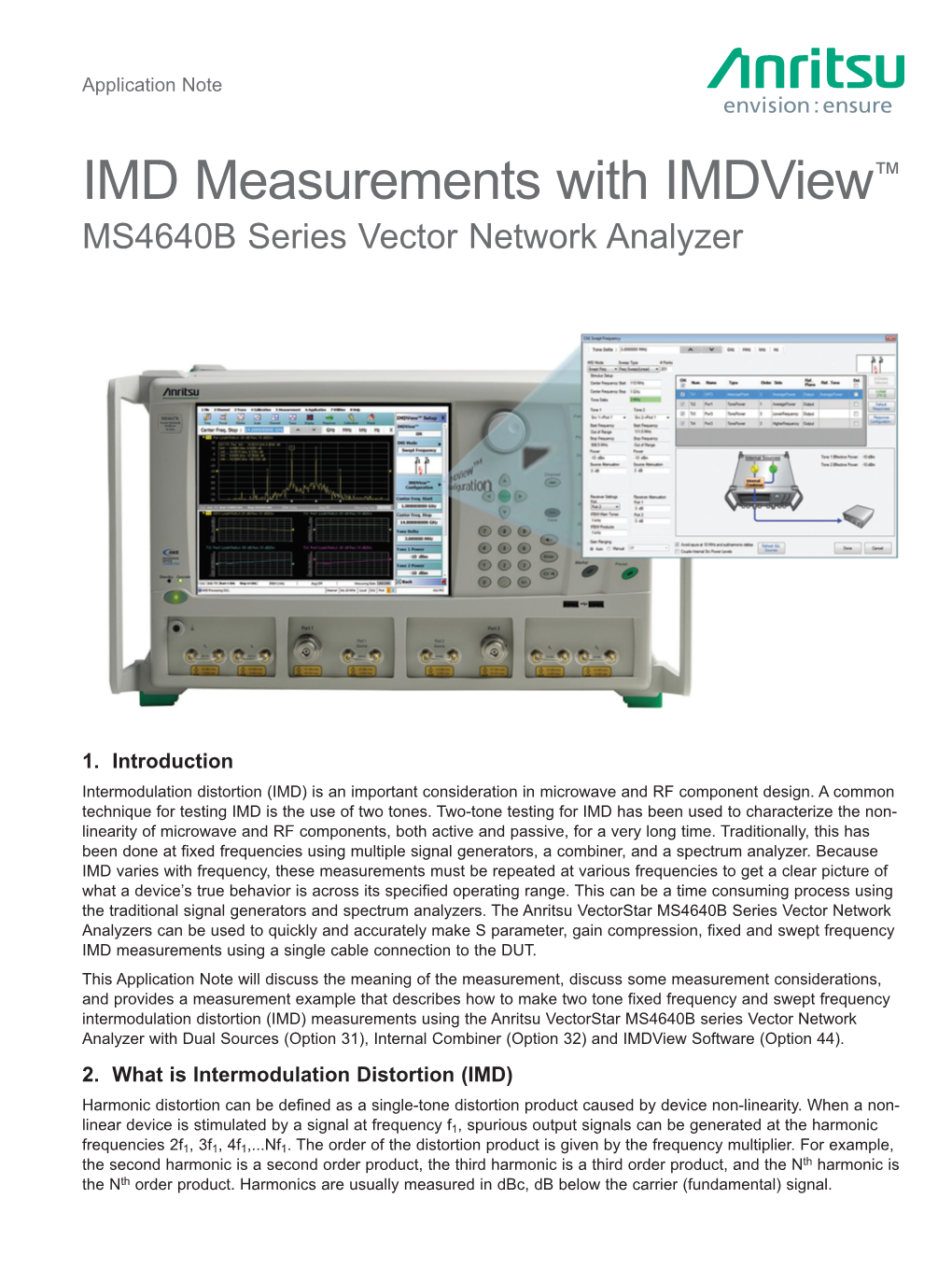 IMD Measurements with Imdview Application Note