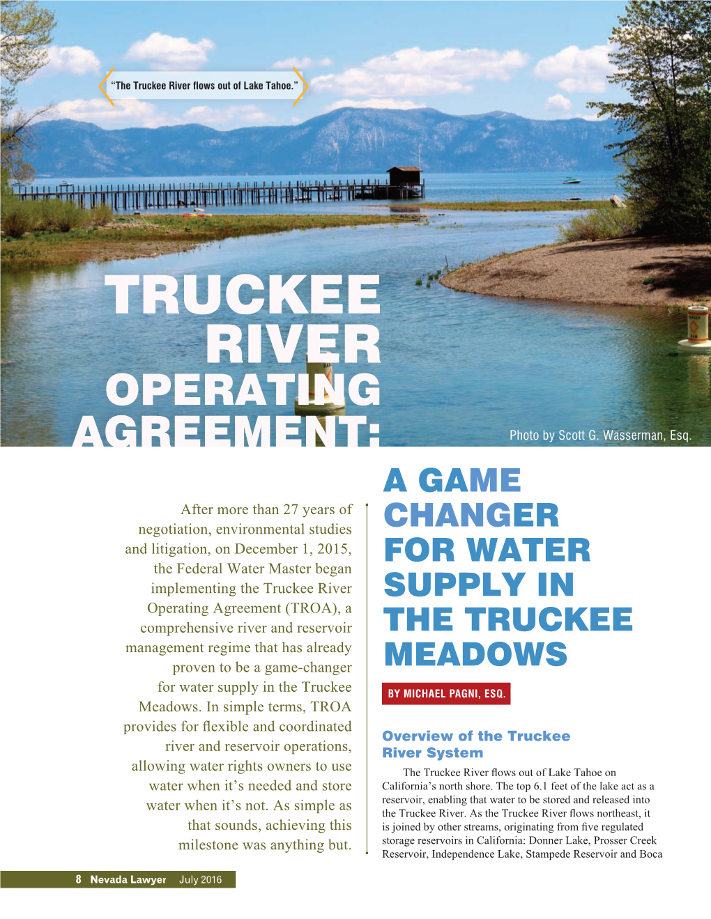 Truckee River Operating Agreement