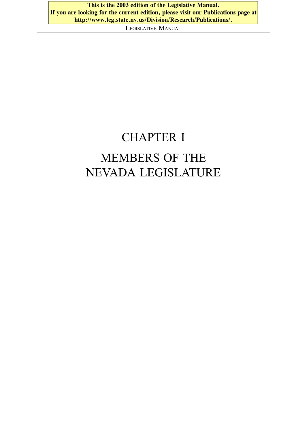 2003 Legislative Manual