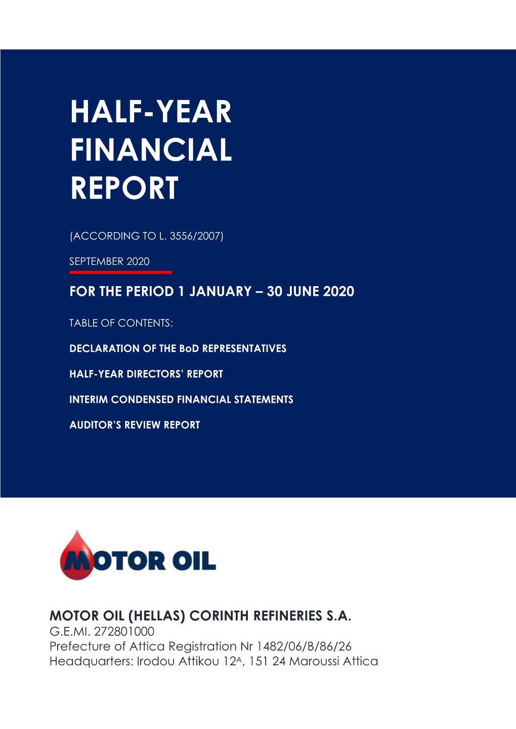 Half-Year Financial Report