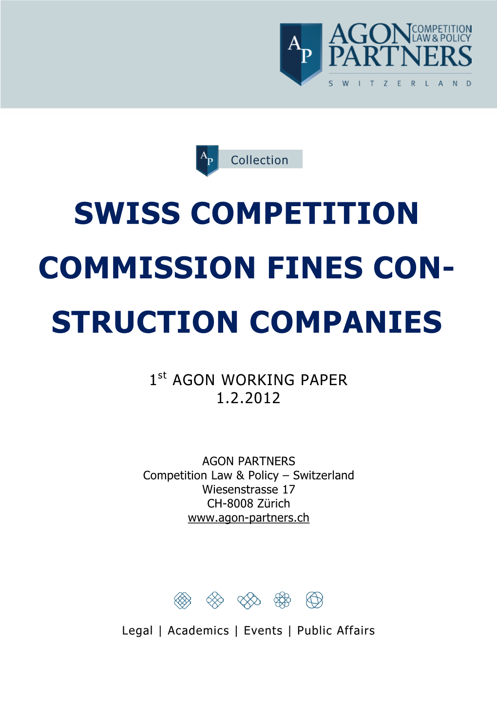 Swiss Competition Commission Fines Con- Struction Companies