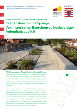 Grebenstein: Grüne Spange Von Historischen Bauruinen Zu Hochwertiger Aufenthaltsqualität