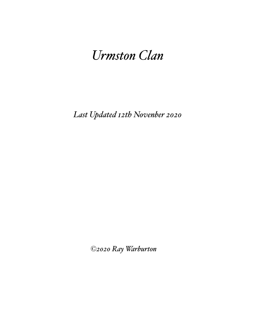 Urmston Clan