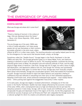 The Emergence of Grunge Overview