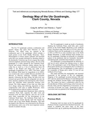 Geology of the Dogskin Mountain Quadrangle, Northern Walker Lane