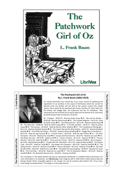 Th E Patch W O Rk G Irl O F O Z L. Fran K B Au M the Patchwork Girl of Oz By