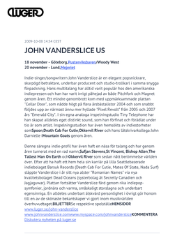John Vanderslice Us