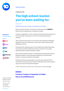 The High School Reunion You've Been Waiting For