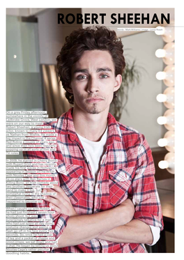 ROBERT SHEEHAN Words : Mark Williams | Image : Lorna Roach