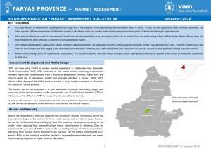 Faryab Province — Market Assessment