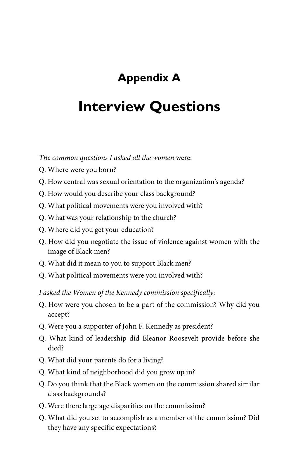 Interview Questions