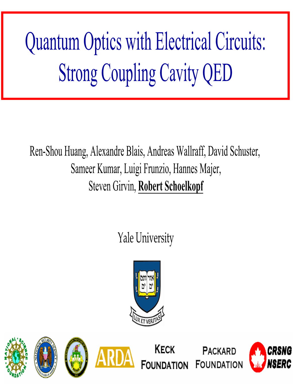 Quantum Optics with Electrical Circuits: Strong Coupling Cavity QED