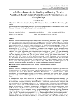 A Different Perspective for Coaching and Training Education According to Score Changes During Rhythmic Gymnastics European Championships