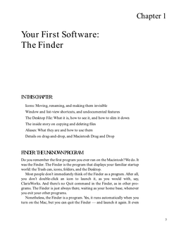Your First Software: the Finder
