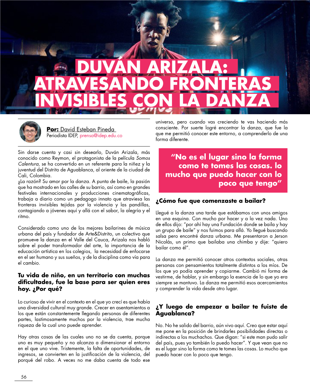 Duván Arizala: Atravesando Fronteras Invisibles Con La Danza