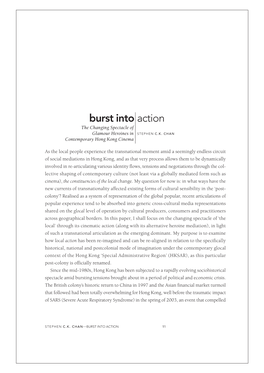 Burst Into Action the Changing Spectacle of Glamour Heroines in STEPHEN C.K