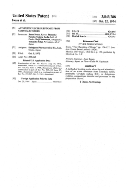 United States Patent (19) [11] 3,843,788 Iwasa Et Al