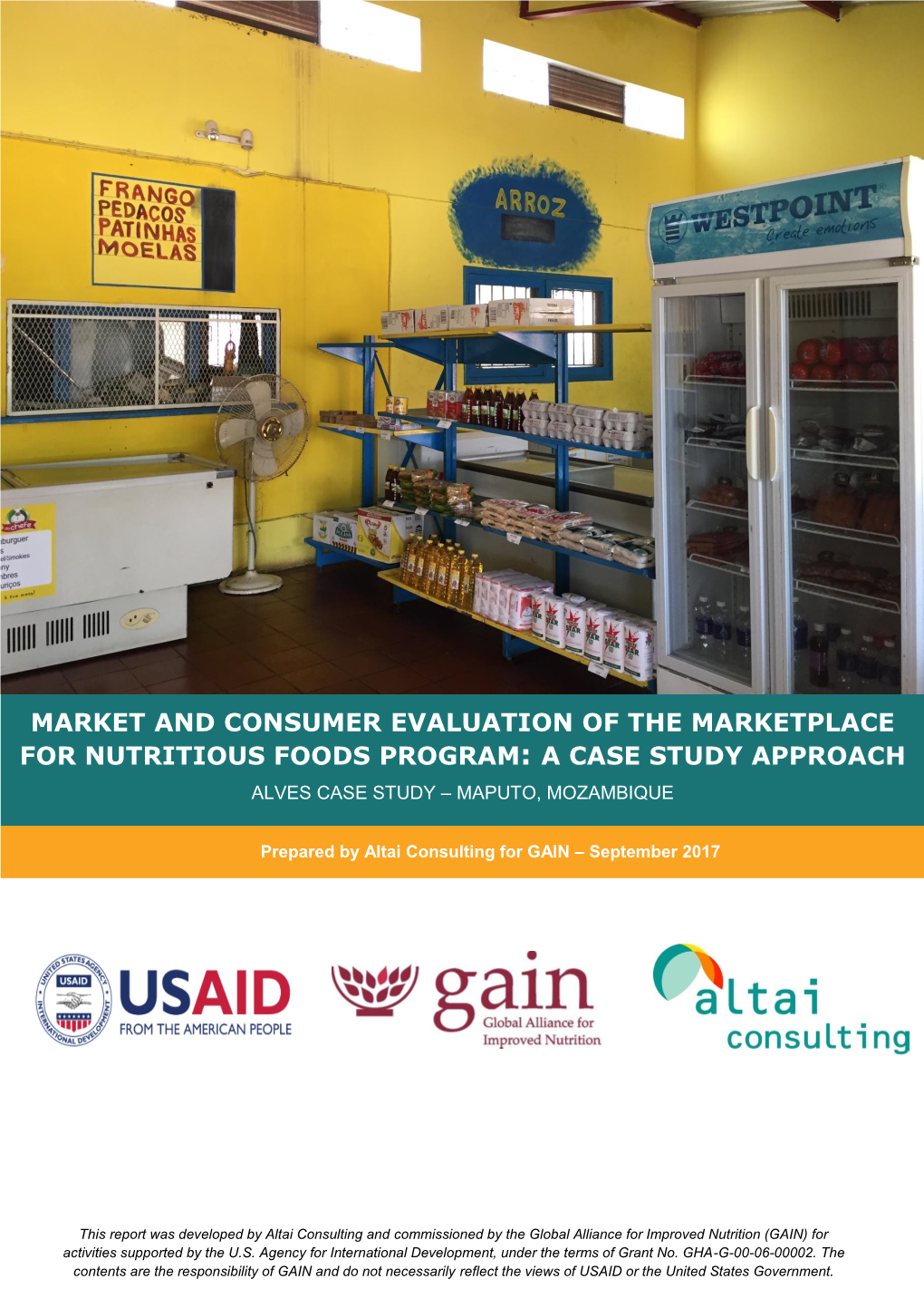 Market and Consumer Evaluation of the Marketplace for Nutritious Foods Program: a Case Study Approach