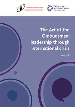 The Art of the Ombudsman: Leadership Through International Crisis