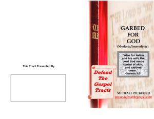 GARBED for GOD Defend the Gospel Tracts