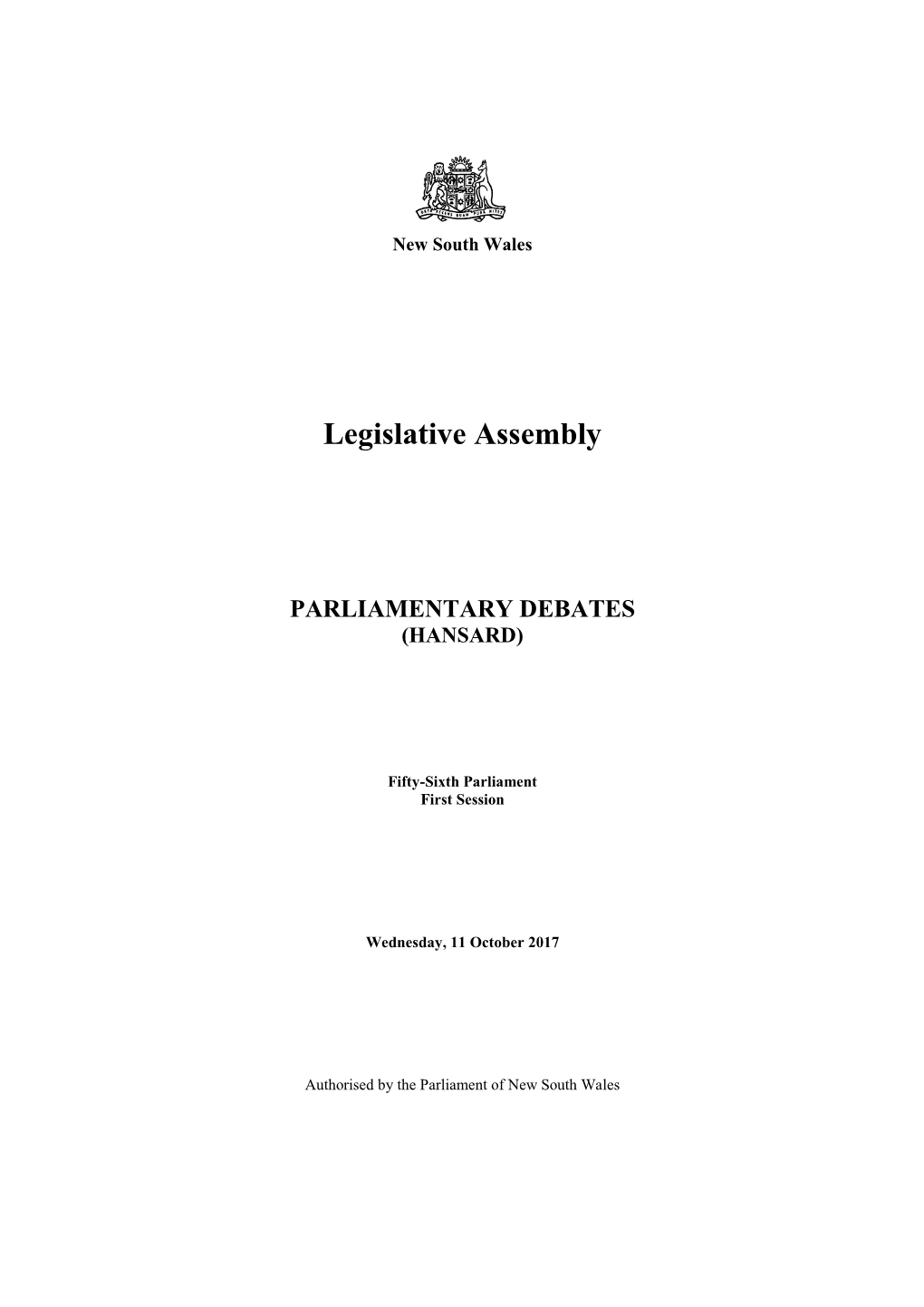 Legislative Assembly