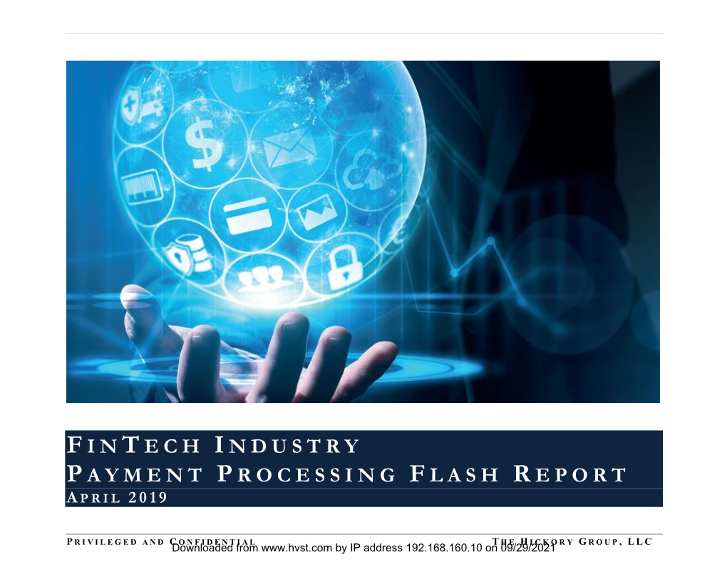 Fi N Tech Industry Payment Processing Flash Report