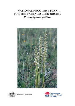 National Recovery Plan for Prasophyllum Petilum, Department of Environment and Climate Change and Water (NSW), Hurstville