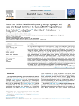 Synergies and Trade-Offs Through the Lens of the Sustainable Development Goals