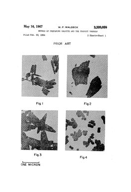 May 16, 1967 W. F. WALDECK 3,320,0 6 METHOD of PREPARING CALCITE and the PRODUCT THEREOF Filed Feb