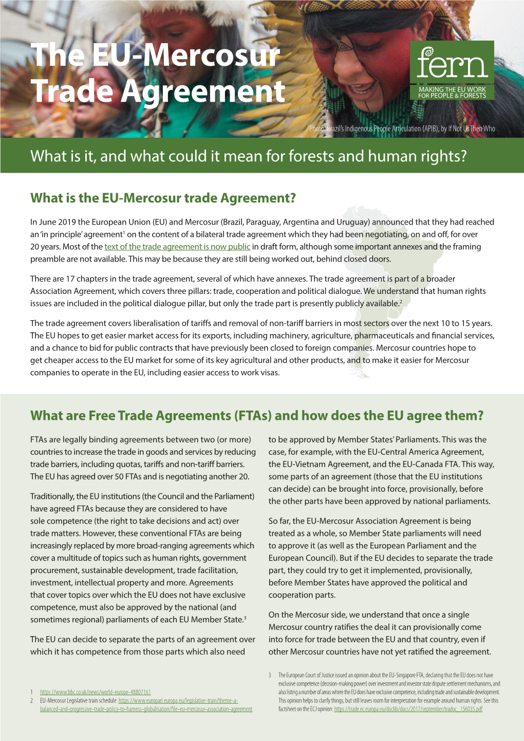 The EU-Mercosur Trade Agreement