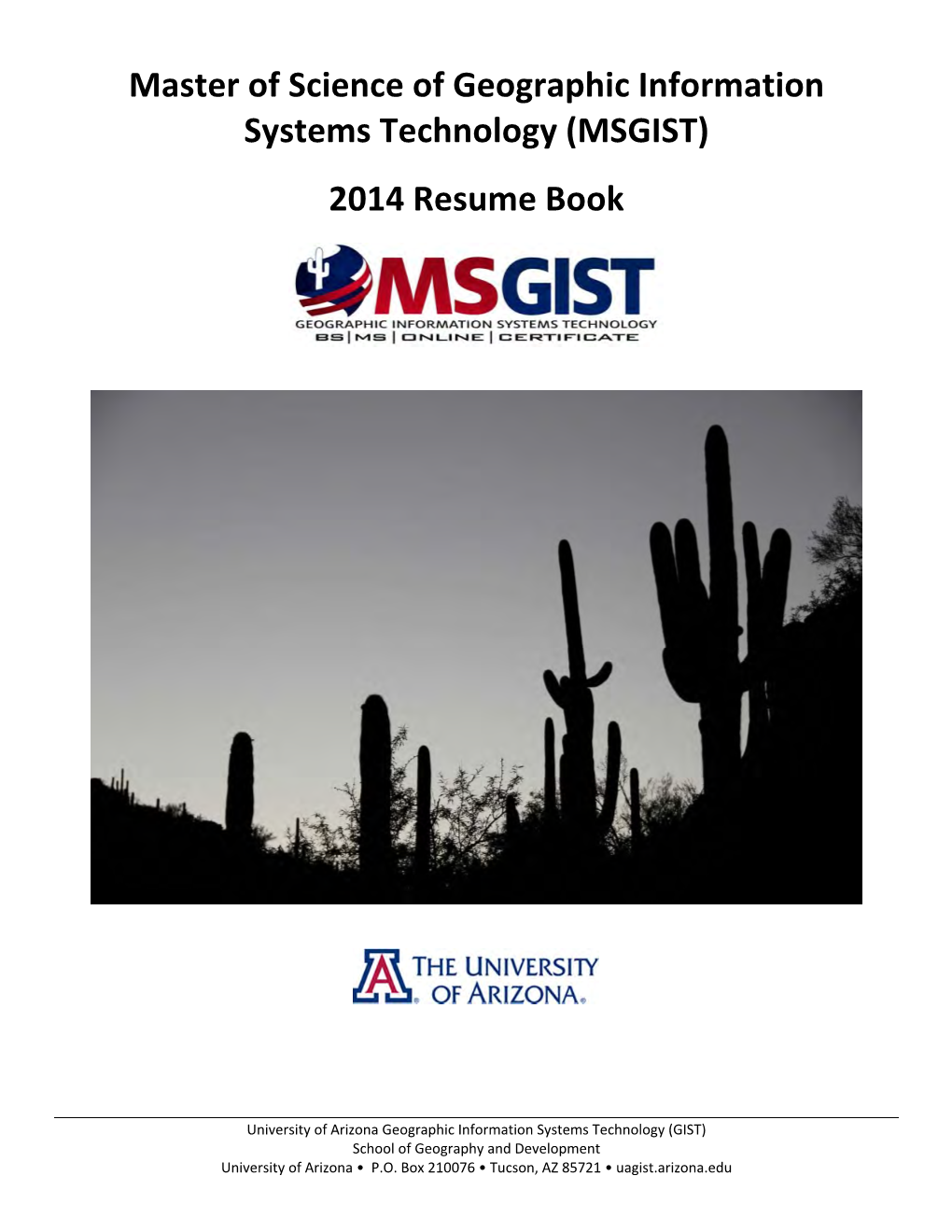 (MSGIST) 2014 Resume Book