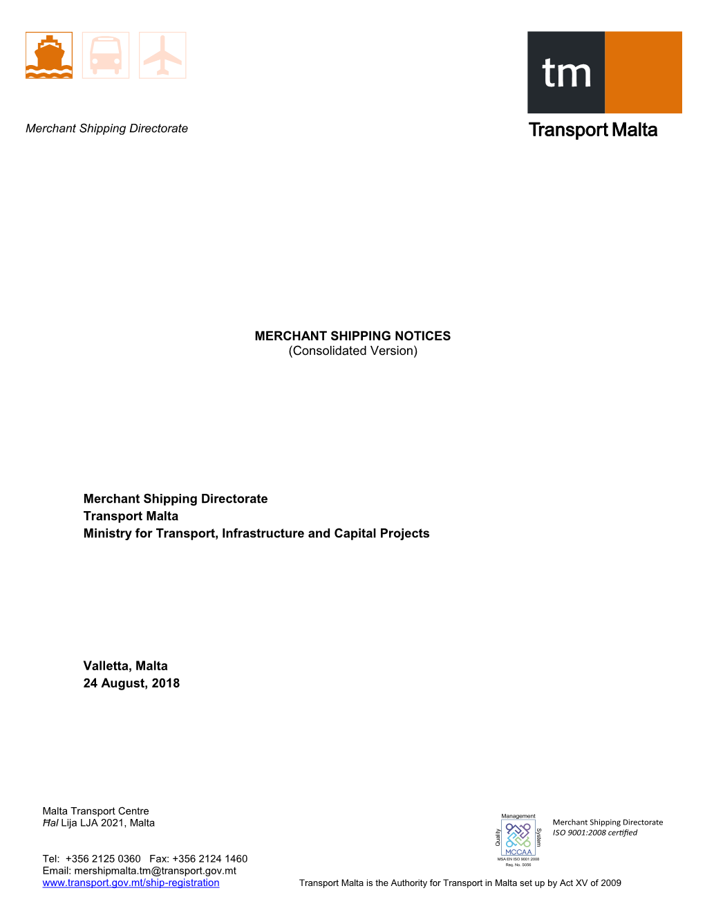 MERCHANT SHIPPING NOTICES (Consolidated Version)